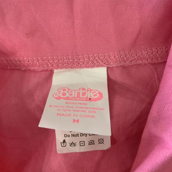 Barbie Movie Pink Power SPIRIT HALLOWEEN Jumpsuit‎ Youth Costume Sz M W/ Belt - Picture 2 of 9